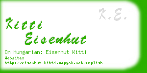 kitti eisenhut business card